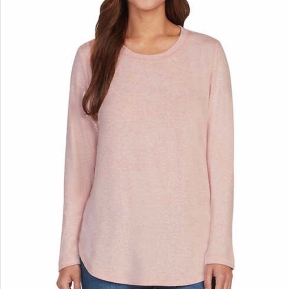 MATTY M LADIES LONG SLEEVE CREW NECK TUNIC TOP